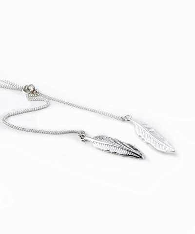 Steffe Sterling Silver Chain Leaves Necklaces 1