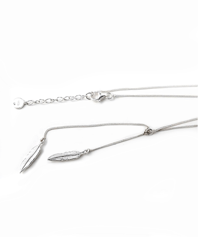 Steffe Sterling Silver Chain Leaves Necklaces 2