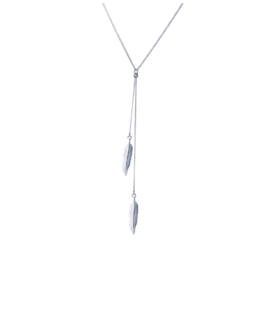 Steffe Sterling Silver Chain Leaves Necklaces-20225056