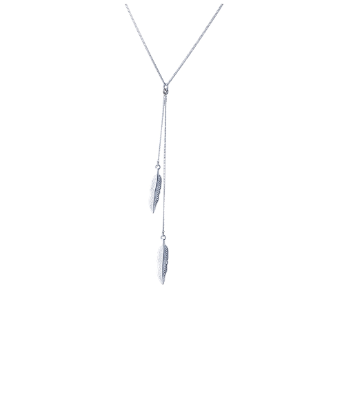 Steffe Sterling Silver Chain Leaves Necklaces-20225056