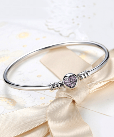 Alternative view of Steffe Sterling Silver Charm Love Bracelet
