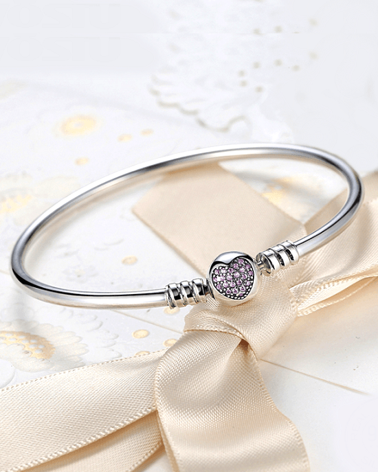 Alternative view of Steffe Sterling Silver Charm Love Bracelet
