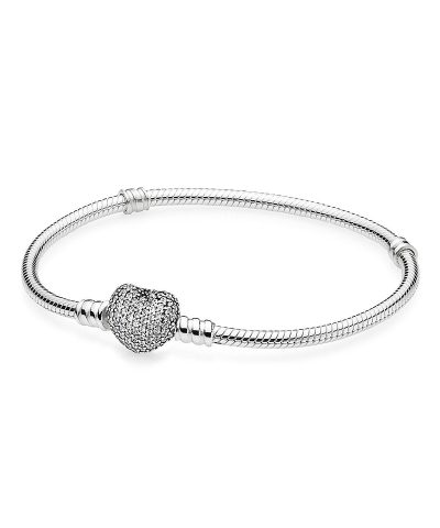 Steffe Sterling Silver & Cubic Zirconia Pavé Heart Bracelet-20225224
