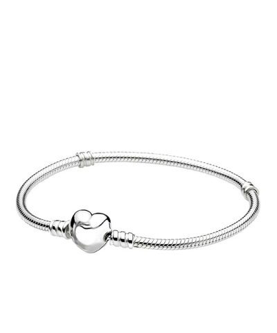 Steffe Sterling Silver Heart Clasp Bracelet-20225230