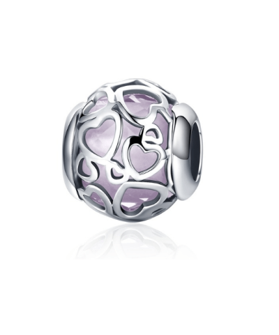 Alternative view of Steffe Sterling Silver Love Heart Nature's Radiance Charms