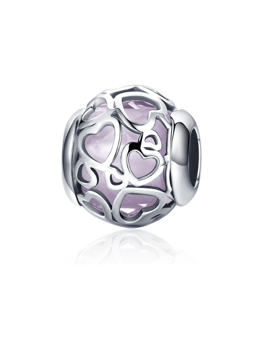 Alternative view of Steffe Sterling Silver Love Heart Nature's Radiance Charms