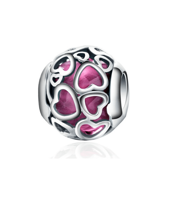 Steffe Sterling Silver Love Heart Nature's Radiance Charms-20225173