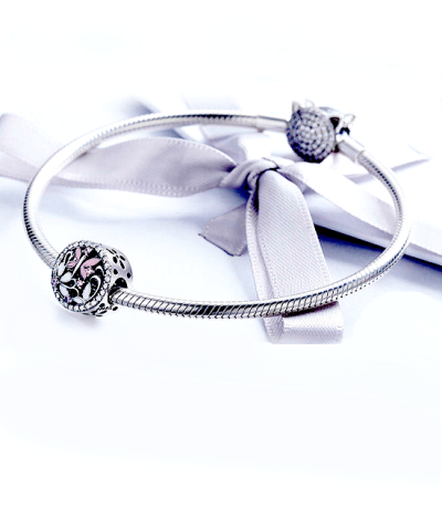 Steffe Sterling Silver Poetic Daisy Cherry Blossom Mixed Enamels Clasp Bracelet 4