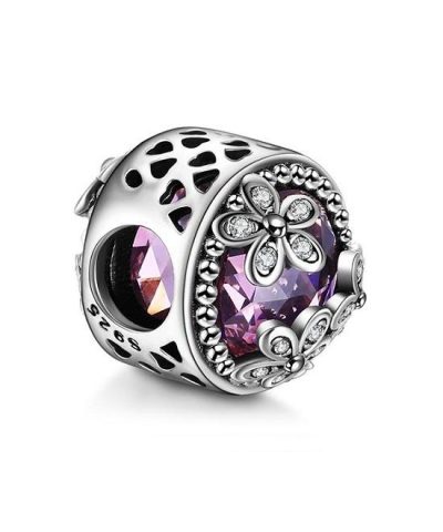 Alternative view of Steffe Sterling Silver Sparkling Daisies Cubic Zirconia Charms