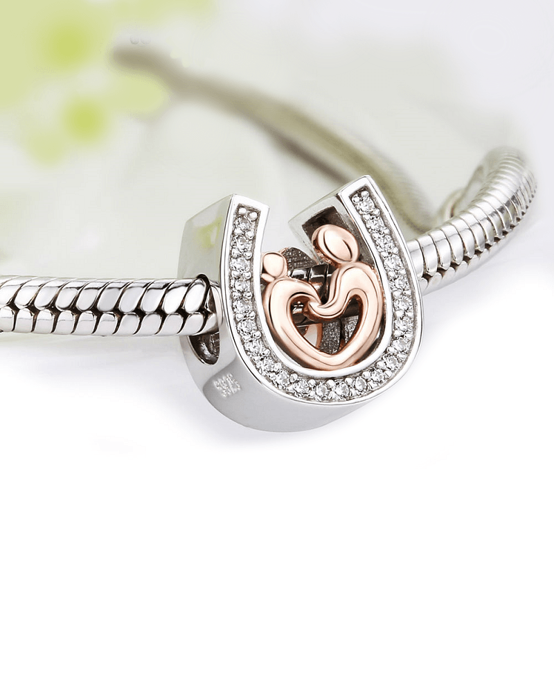 Alternative view of Steffe Sterling Silver horseshoe CZ Charms