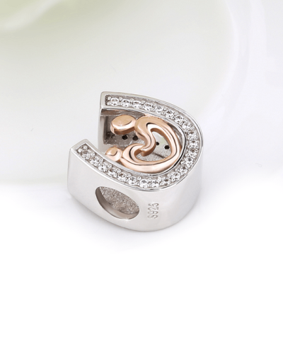 Steffe Sterling Silver horseshoe CZ Charms - Image 3