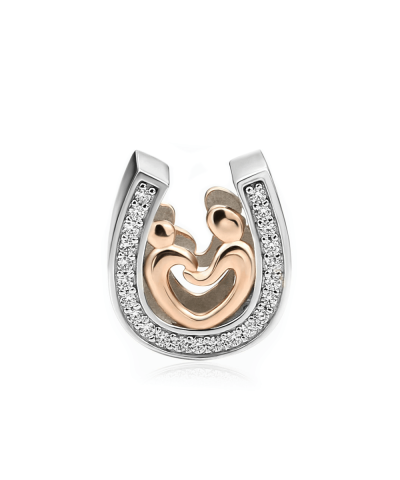 Steffe Sterling Silver horseshoe CZ Charms-20225237