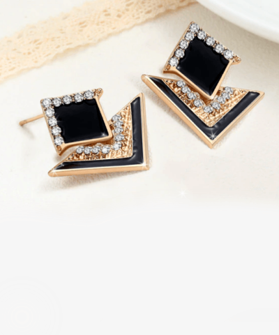 Steffe Triangle Simple Zircon Stud Earring-20224560