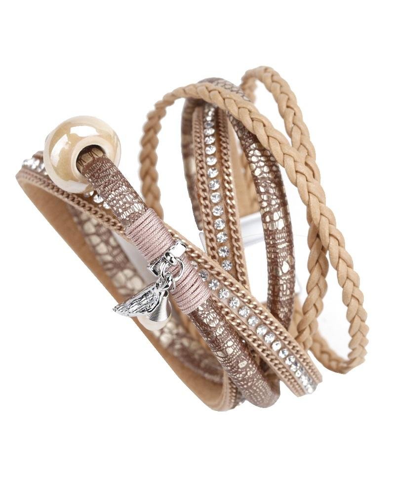 Alternative view of Steffe Women Braided Leather & Crystal Bracelets