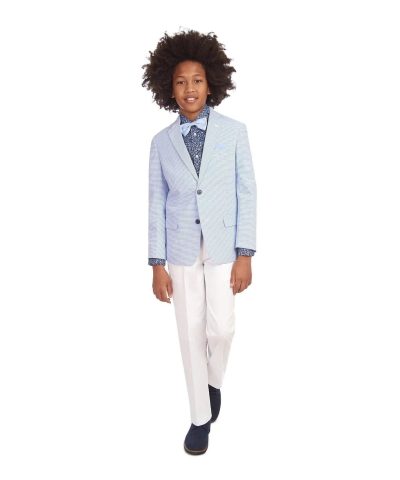 Tommy Hilfiger Big Boys Horizontal Stripe Seersucker Blazer 2