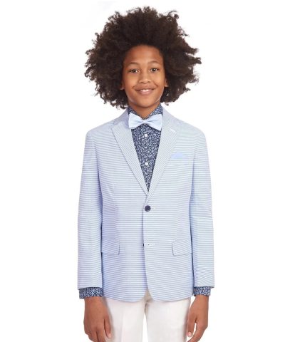 Tommy Hilfiger Big Boys Horizontal Stripe Seersucker Blazer-20249007