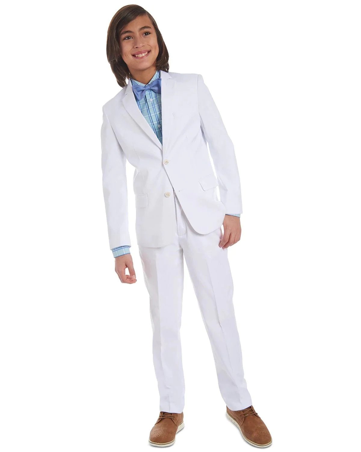 Alternative view of Tommy Hilfiger Big Boys Stretch White Twill Suit Jacket