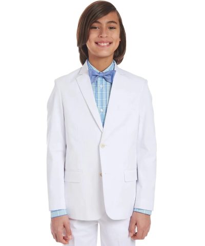 Tommy Hilfiger Big Boys Stretch White Twill Suit Jacket-20248998