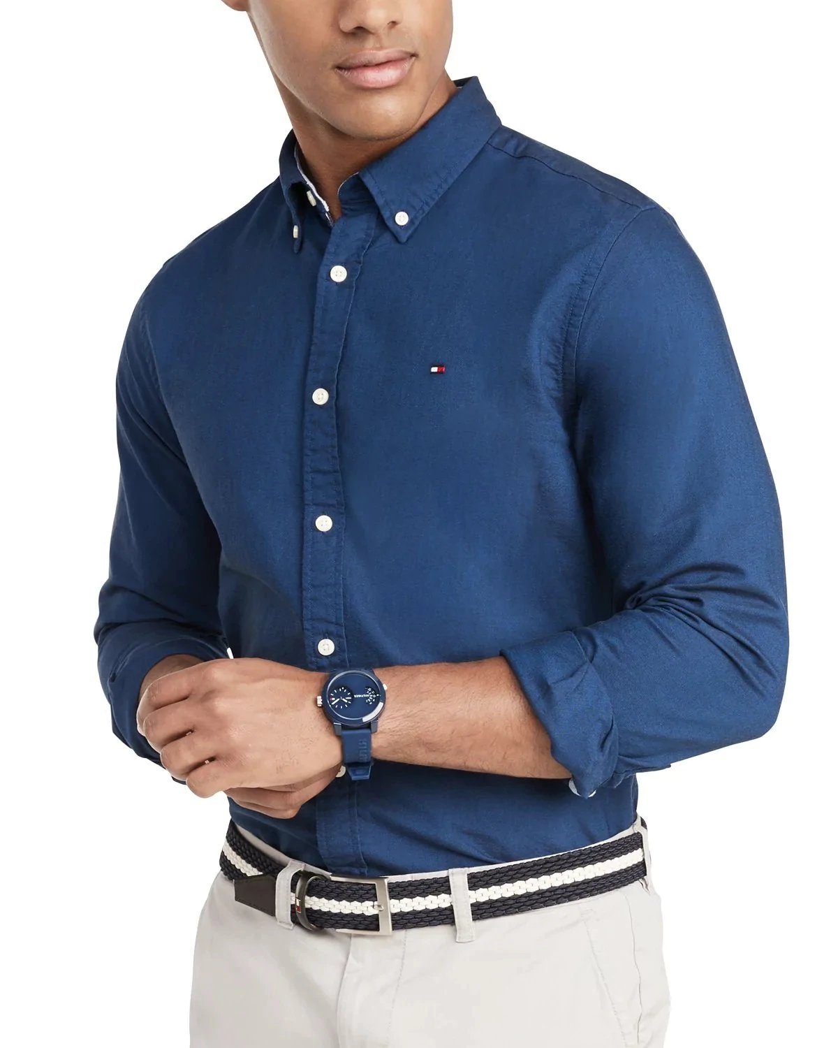 Alternative view of Tommy Hilfiger Slim Fit Stretch Cotton Chambray Shirt