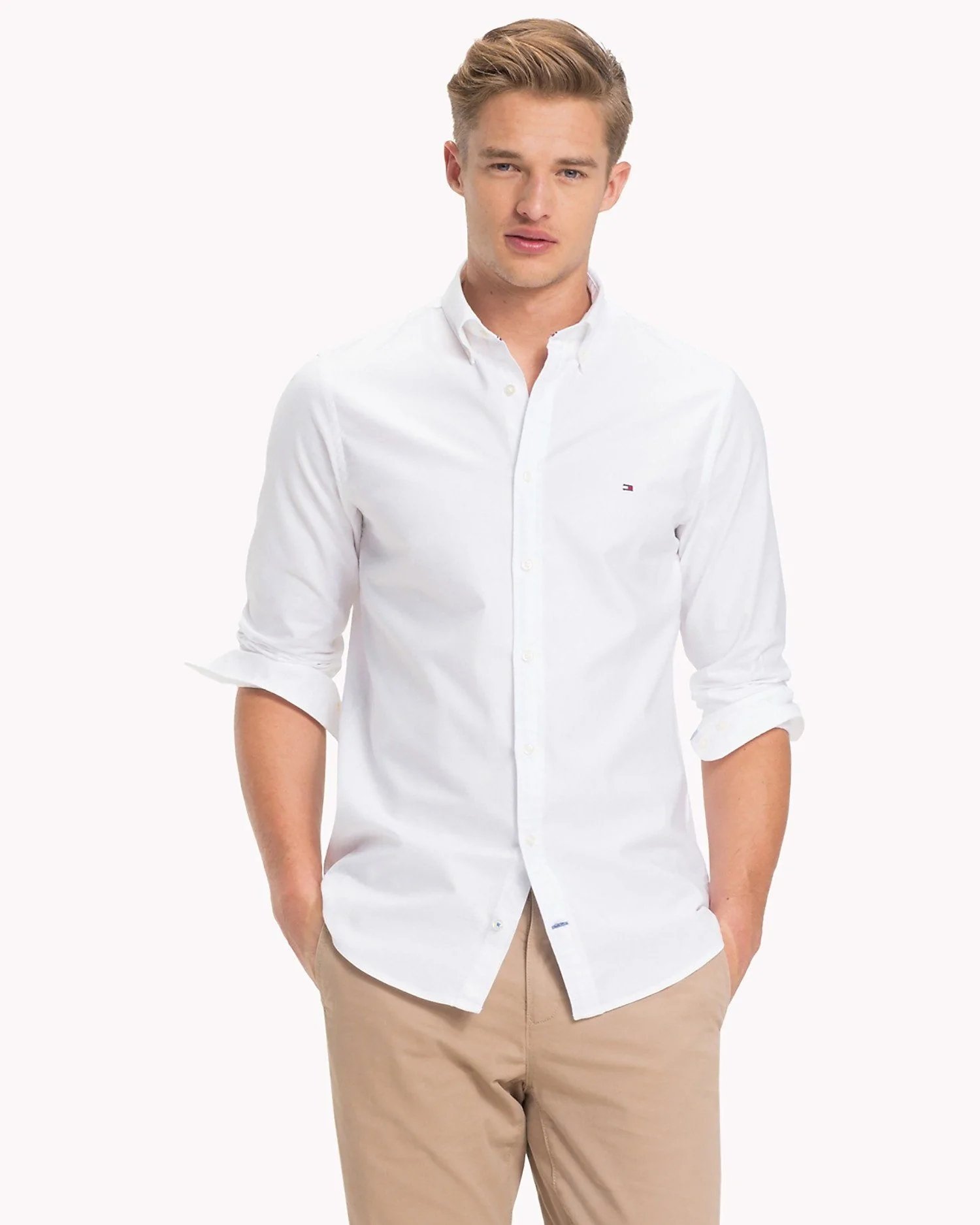 Tommy Hilfiger Slim Fit Stretch Cotton Oxford Shirt-20249569