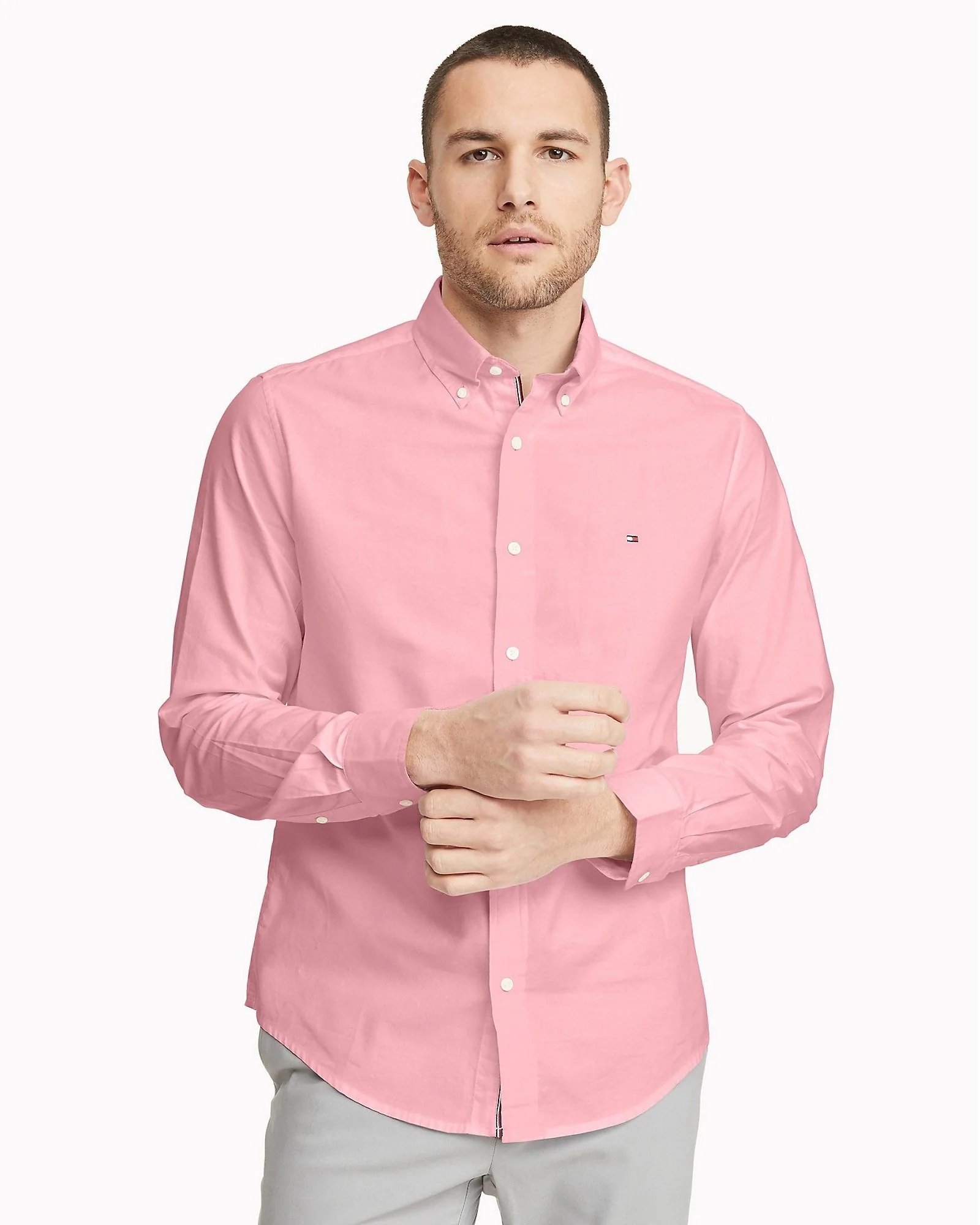 Tommy Hilfiger Slim Fit Stretch Cotton Oxford Shirt-20249554