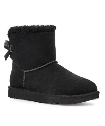 UGG Mini Bailey Bow Swirl Boot Black 1