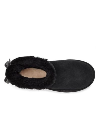 UGG Mini Bailey Bow Swirl Boot Black 3