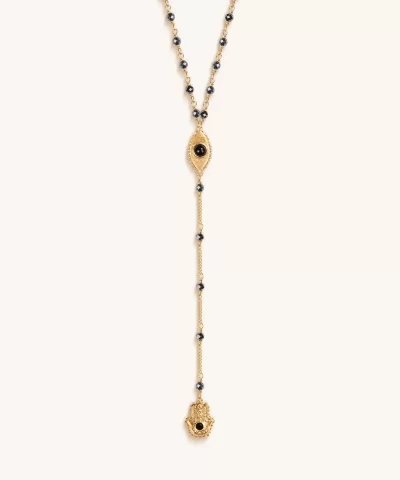 Spiritual Resilience Gold Plated Rosary Necklace