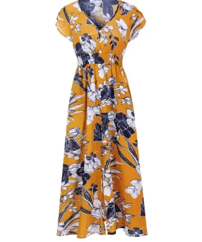 Women's Botanical Tucked-Front Dress-20277779