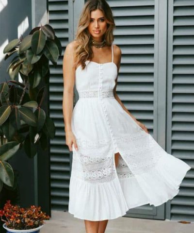Women's Sleeveless Sling V-Neck Long Maxi Dress-20275962