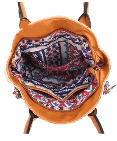 Womens Straw Boho Ethnic Totes 4