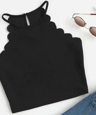 Women's Summer Fitness Skinny Tight Bustier Crop Top Tee-20276023