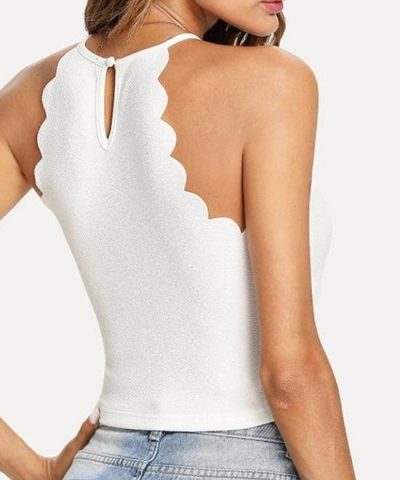 Womens Summer Fitness Skinny Tight Bustier Crop Top Tee 3