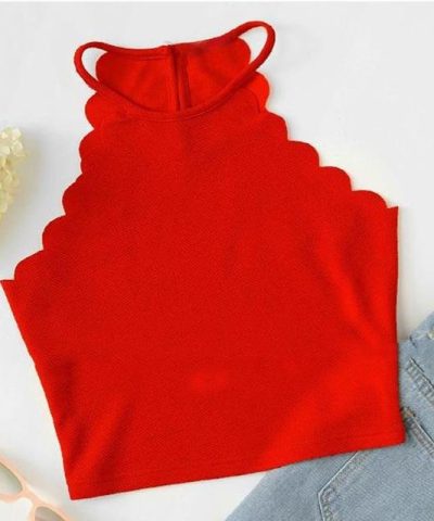 Women's Summer Fitness Skinny Tight Bustier Crop Top Tee-20276017