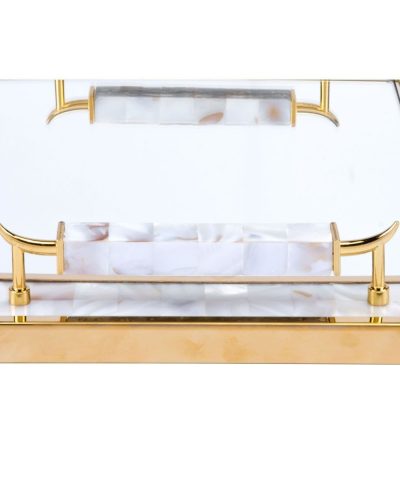 Zuo Tray With Horn Handle White - Image 3