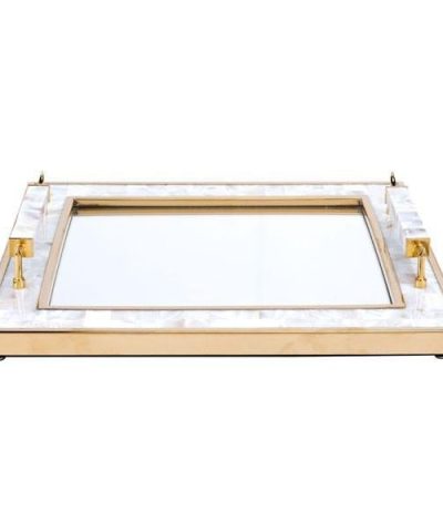 Zuo Tray With Horn Handle White - Image 4