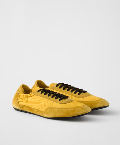 Alternative view of Prada Collapse Re-Nylon and Suede Elasticized Sneakers