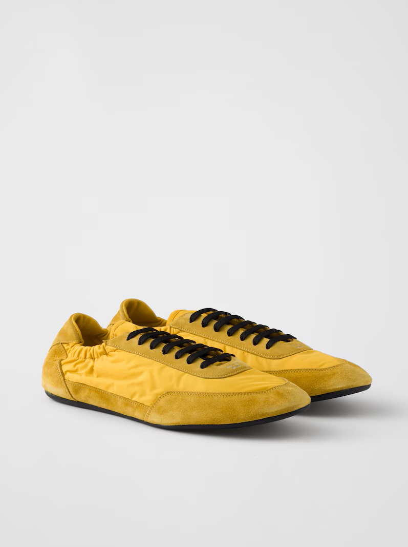 Alternative view of Prada Collapse Re-Nylon and Suede Elasticized Sneakers