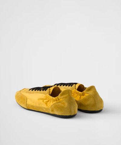 Prada Collapse Re-Nylon and Suede Elasticized Sneakers - Image 5