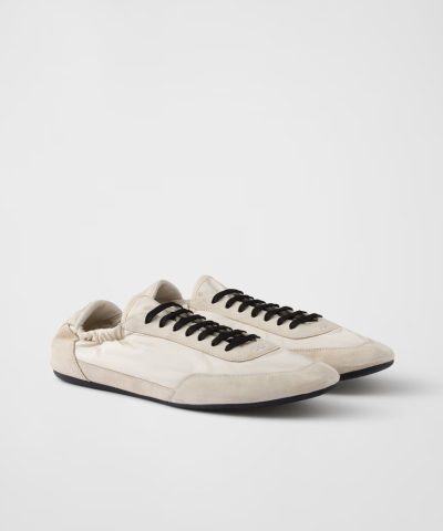 Prada Collapse Re-Nylon and Suede Elasticized Sneakers - Image 8