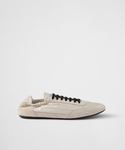 Prada Collapse Re-Nylon and Suede Elasticized Sneakers - Image 7