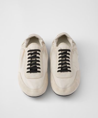 Prada Collapse Re-Nylon and Suede Elasticized Sneakers - Image 9