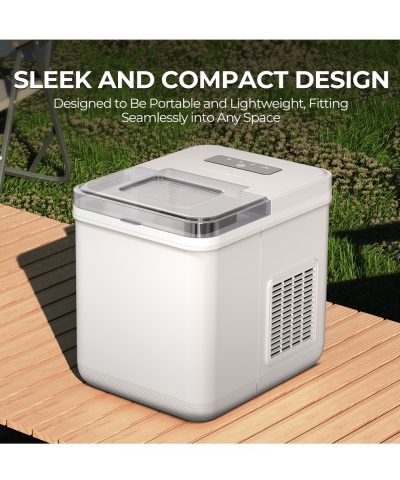 Portable Ice Maker with Compressor - AC/DC for Car, Home, & Bar, Makes Bullet-Shaped Ice - Image 6
