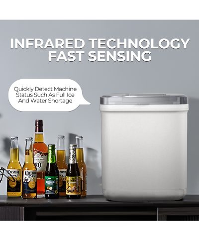 Portable Ice Maker with Compressor - AC/DC for Car, Home, & Bar, Makes Bullet-Shaped Ice - Image 5