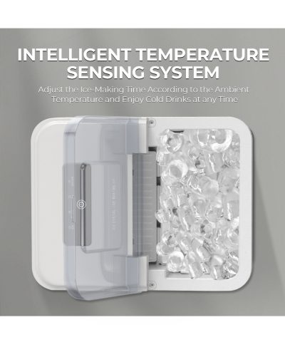 Portable Ice Maker with Compressor - AC/DC for Car, Home, & Bar, Makes Bullet-Shaped Ice - Image 4