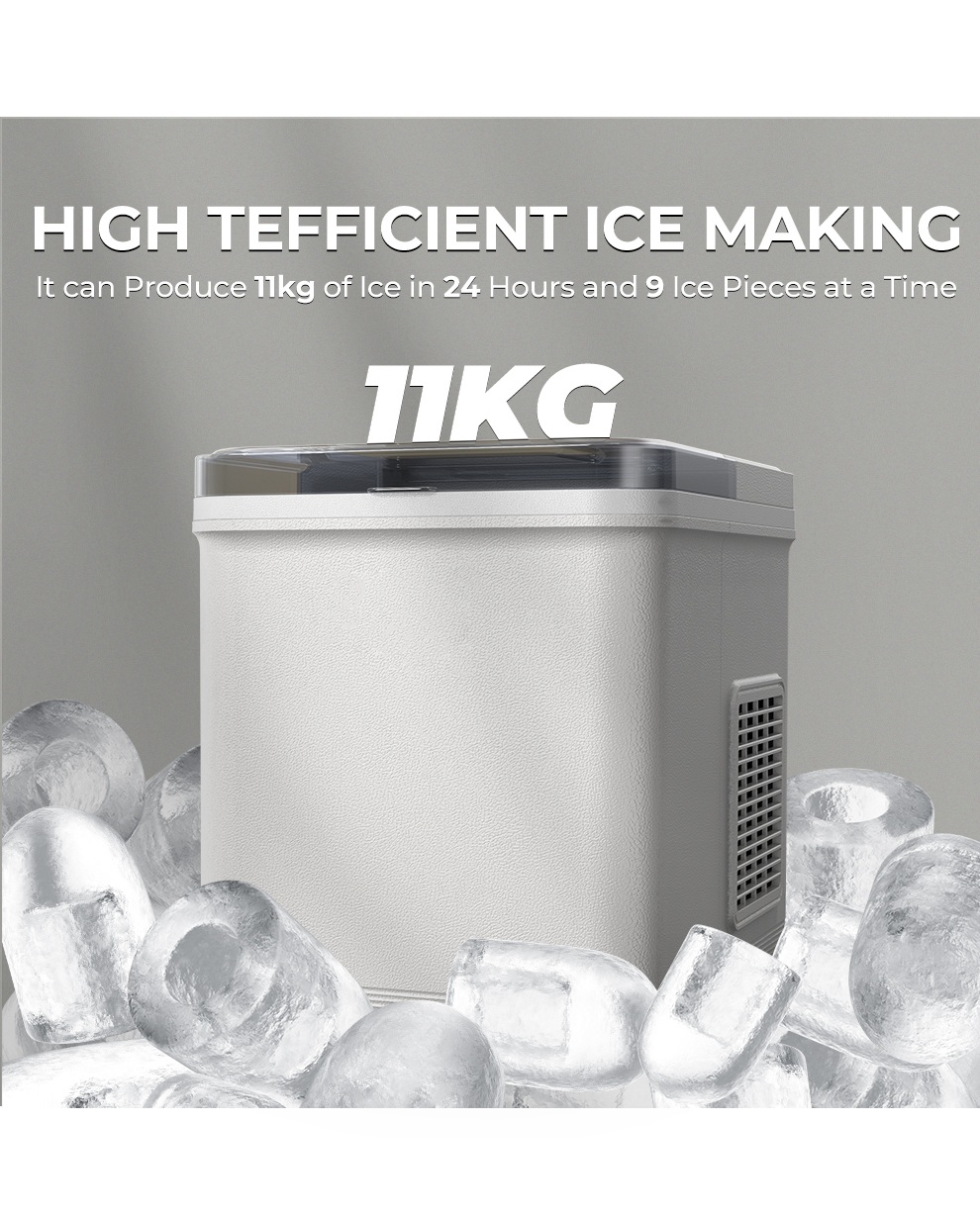 Alternative view of Portable Ice Maker with Compressor - AC/DC for Car, Home, & Bar, Makes Bullet-Shaped Ice