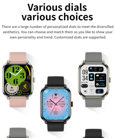 M12 HD Large IPS Smart Watch IP68 Waterproof Sports Fitness Tracker with AI Voice Assistant - Image 8