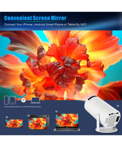 HY300 PRO Portable Smart Projector - HD 720P Android 11 Home Theater Projector with WiFi & Bluetooth