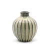 S Round L/Blue Vase - 6.8 x 7.6 cm