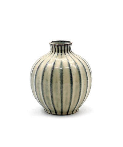 Alternative view of Eco-Friendly Striped Ceramic Origami Art Vase Collection